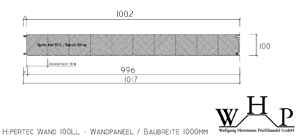 Sandwichprofil Hipertec Wand 100 LL