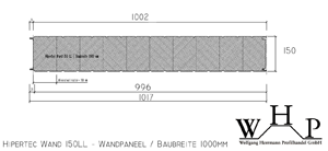 Sandwichprofil Hipertec Wand 150 LL